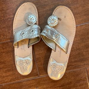 Gently worn gold Jack Rogers